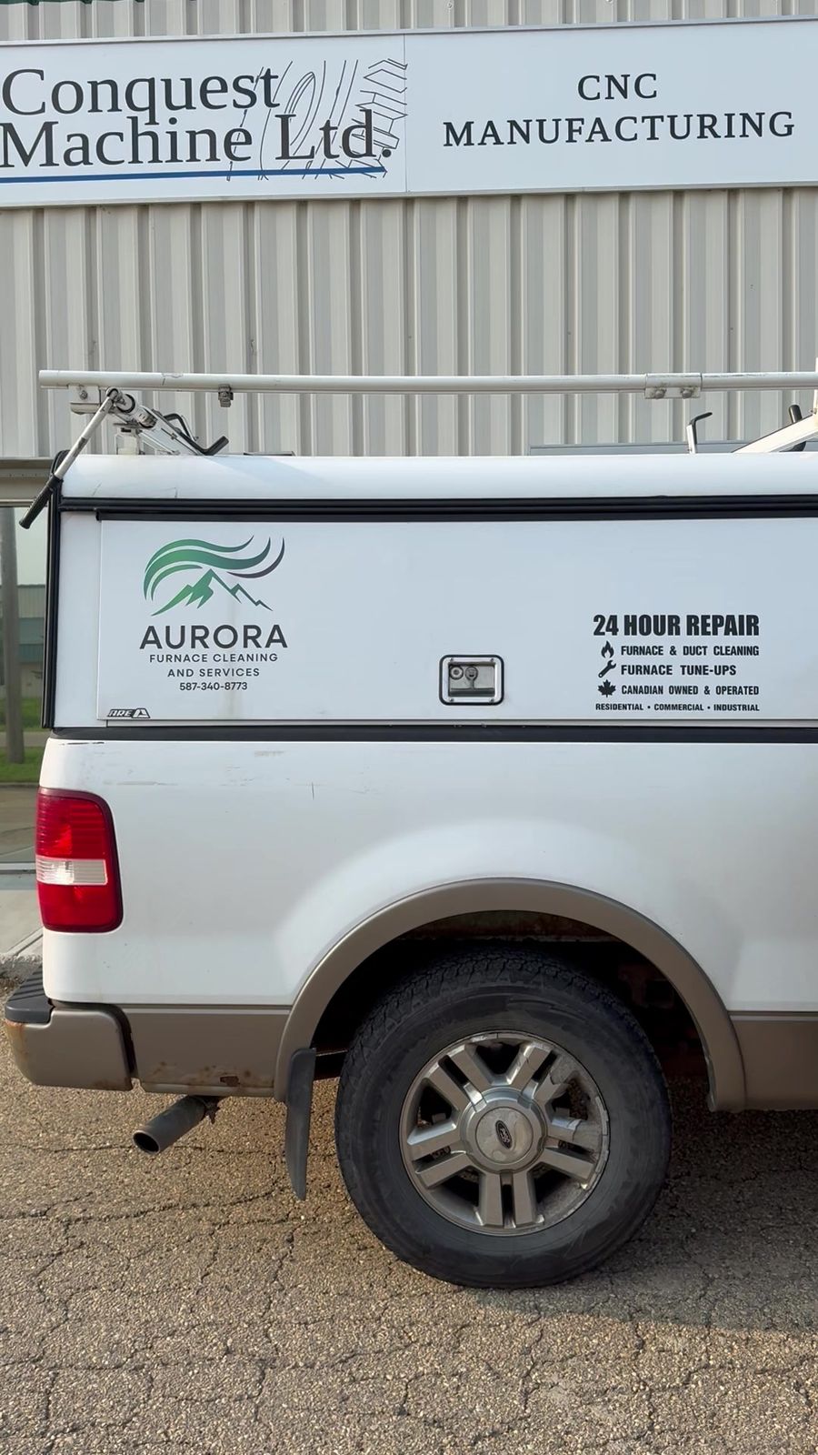 Aurora Furnace Cleaning branded service truck